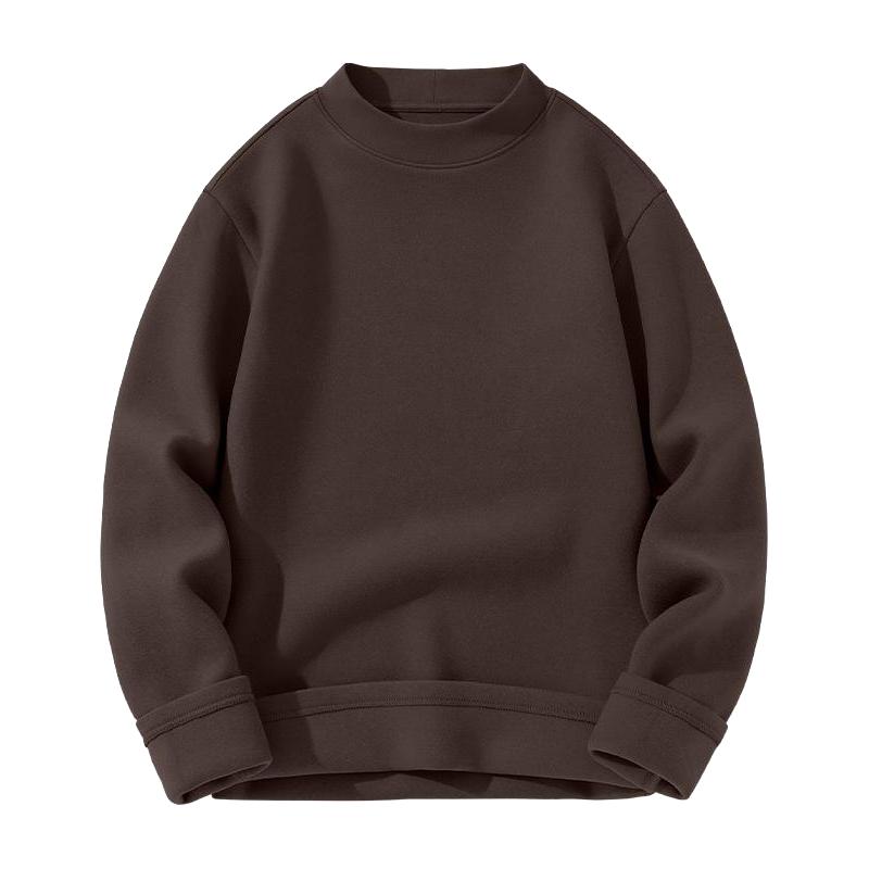 班尼路半高领长袖t恤男款秋冬季加绒保暖打底衫男士亲肤弹力秋衣