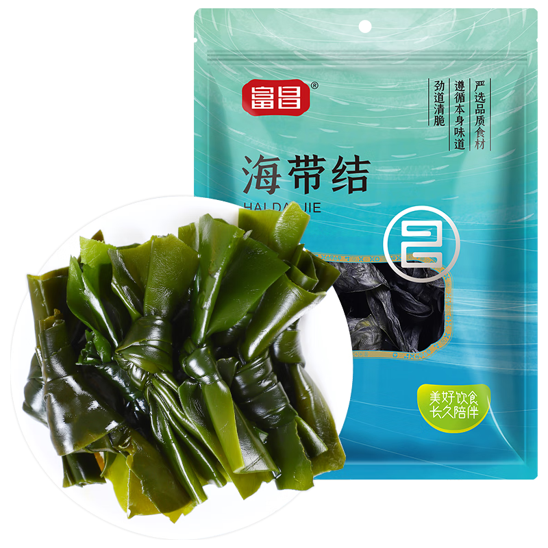 富昌 淡干海带结100g 干海带 海产煲汤炖菜 火锅 凉拌食材