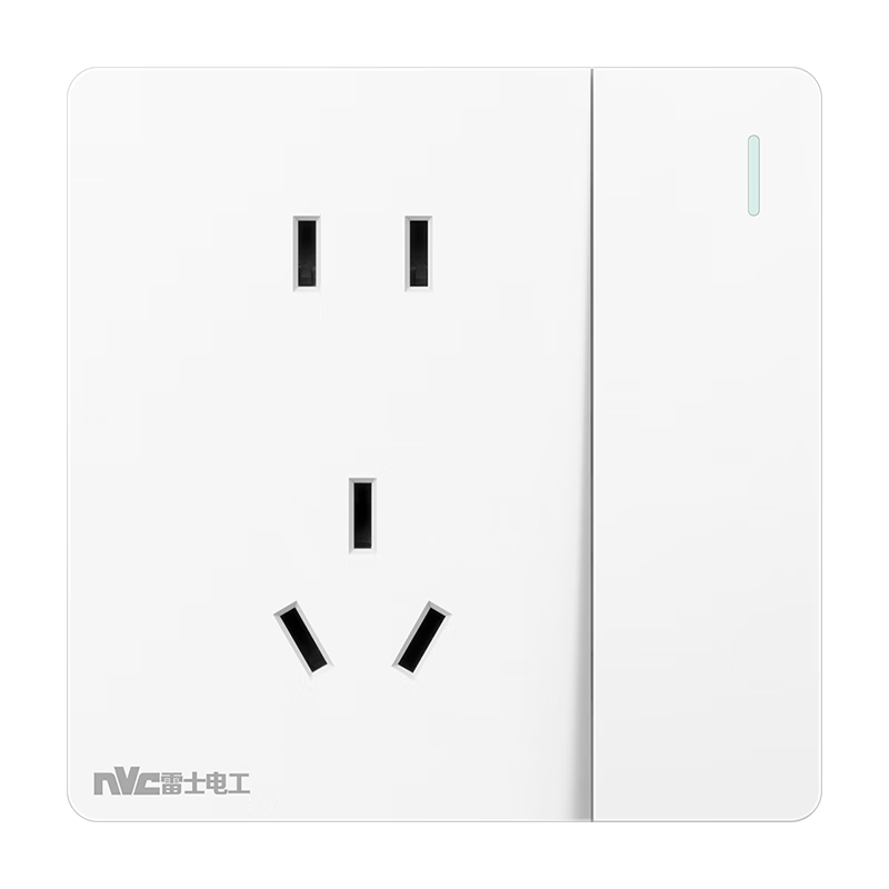  雷士 NVC   Lighting电工 雷士 NVC   Lighting照明  雷士 NVC   Lighting电工 开关插座 五孔插座带开关单控86型插座面板 N25奶油白