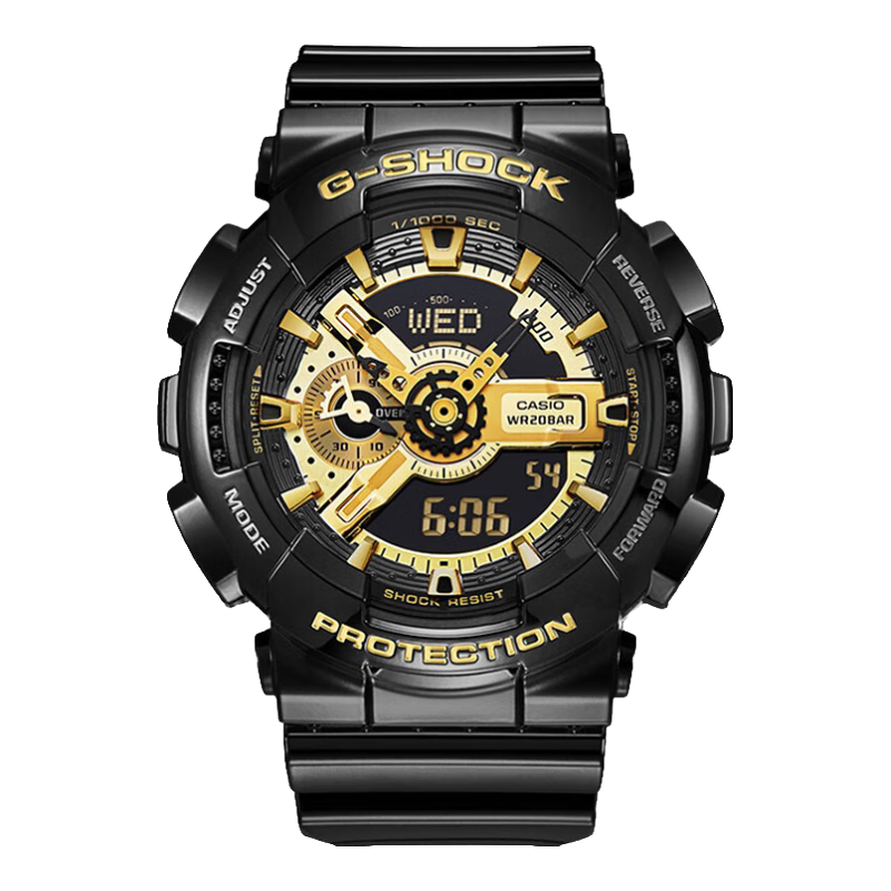 CASIO 卡西欧 G-SHOCK系列 51.2毫米石英腕表 GA-110GB-1A
