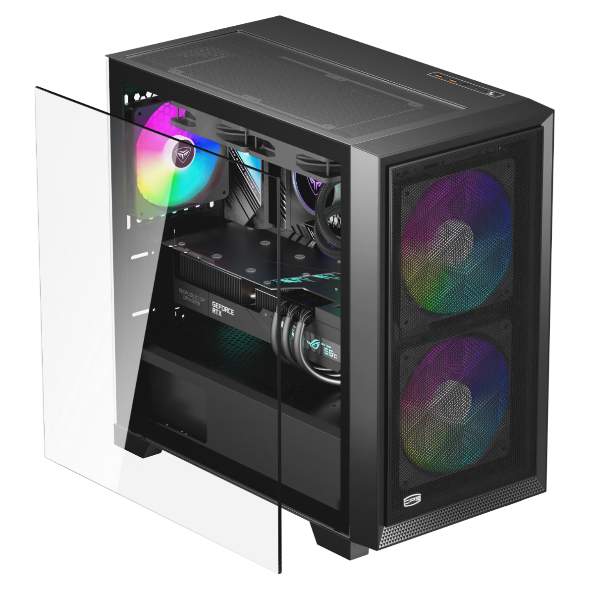 PCCOOLER 超频三 风行C3 D310 M-ATX机箱 半侧透 黑色