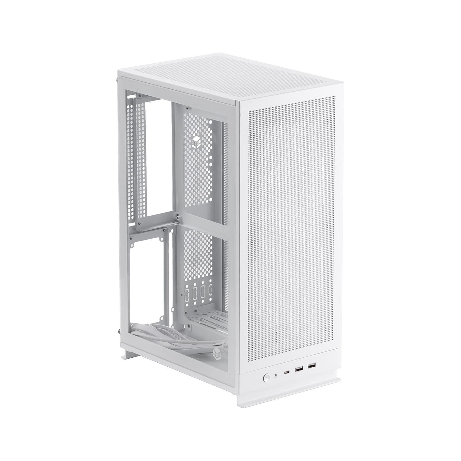 方糖机械大师逻辑库系列 iF16-T ITX塔式小机箱 立式 小型桌面机箱  配有PCI 4.0显卡延长线 支持240/280水冷  典雅黑 官方标配