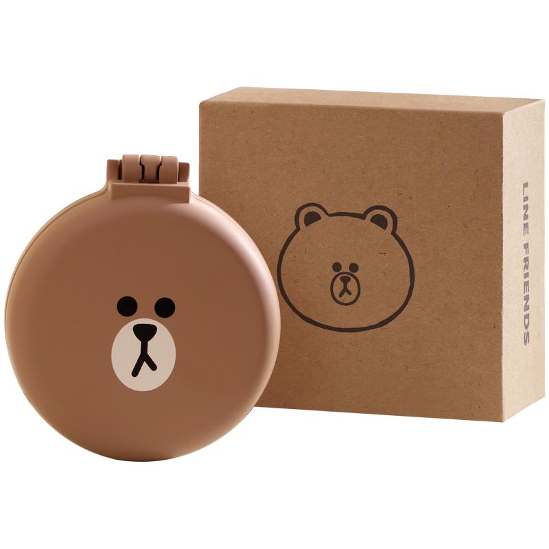 CA布朗熊折叠梳子女气囊梳镜子一体随身迷你便携气垫梳儿童小巧