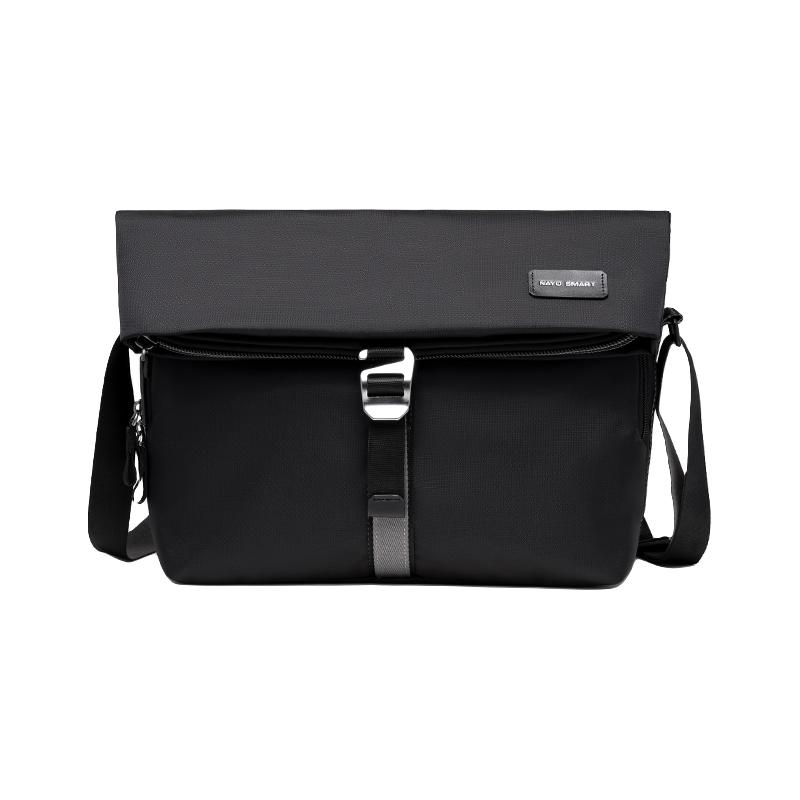 nayo smart男士斜挎单肩差包大容量通勤外出便携骑行运动UL3 UL3黑色【可放14寸电脑】
