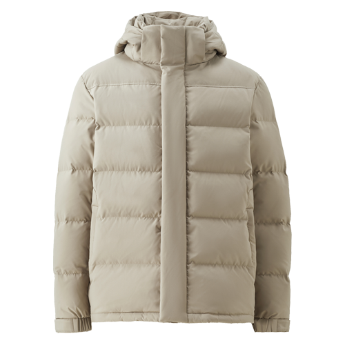 2024年秋冬鸭绒亲肤百搭舒适连帽梭织长袖男式保暖羽绒服外套