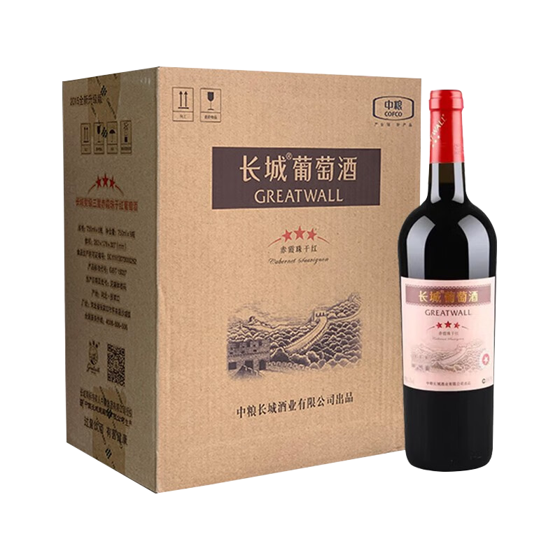 GREATWALL 长城葡萄酒 三星 赤霞珠干红葡萄酒