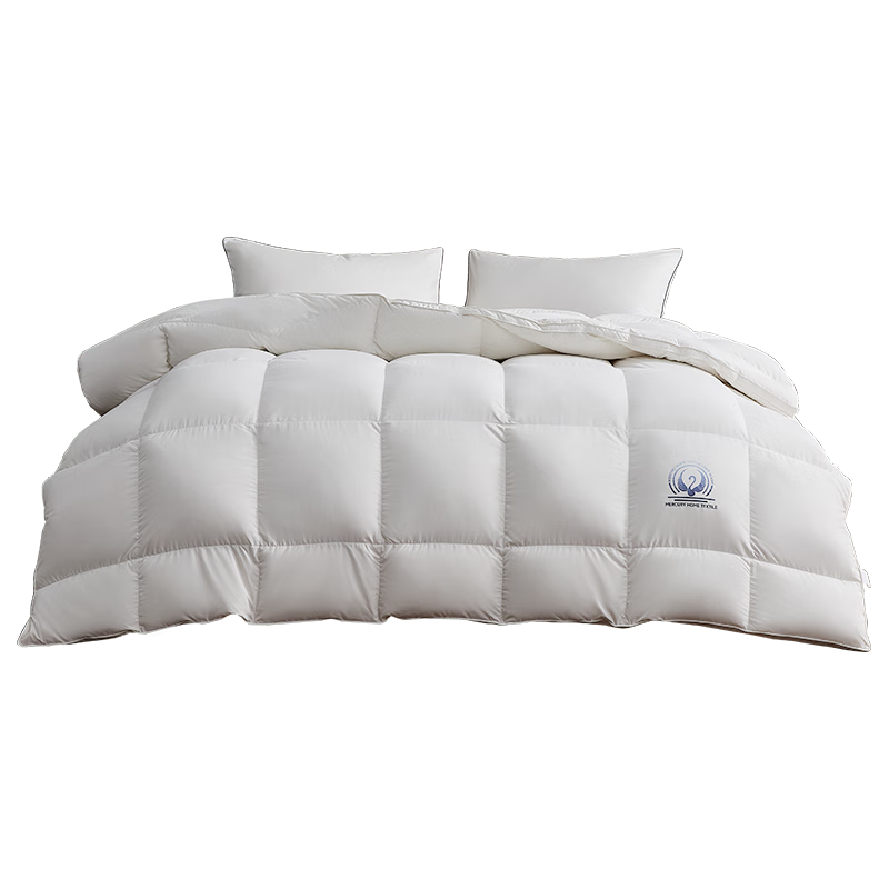 水星家纺 鹅绒被 95%白鹅绒羽绒被子白绒吹雪冬被加厚被芯A类抗菌防钻绒 轻奢臻柔【松花江白鹅绒】 220x240cm(适配1.8米床套件)