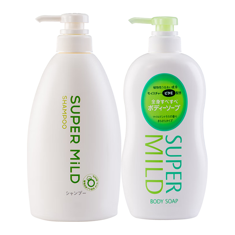 惠润（SUPER MiLD）绿野芳香植物配方洗护沐套装洗发水护发素沐浴液净爽保湿沐浴套装 绿野洗发600ml+柑桔沐浴露650ml