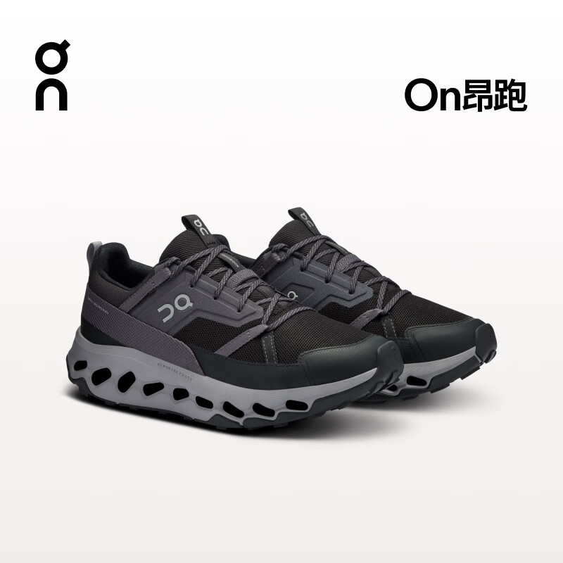 On 昂跑 Cloudhorizon 女款缓震徒步鞋 Black/Alloy 黑色/合金灰 38.5