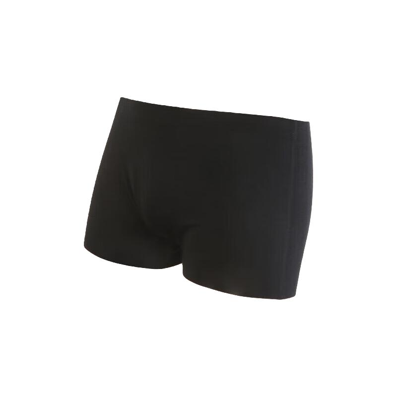 金三塔男式内裤男真丝绢丝莫代尔氨纶中腰平脚裤NZMDC201 黑色7100 XXL