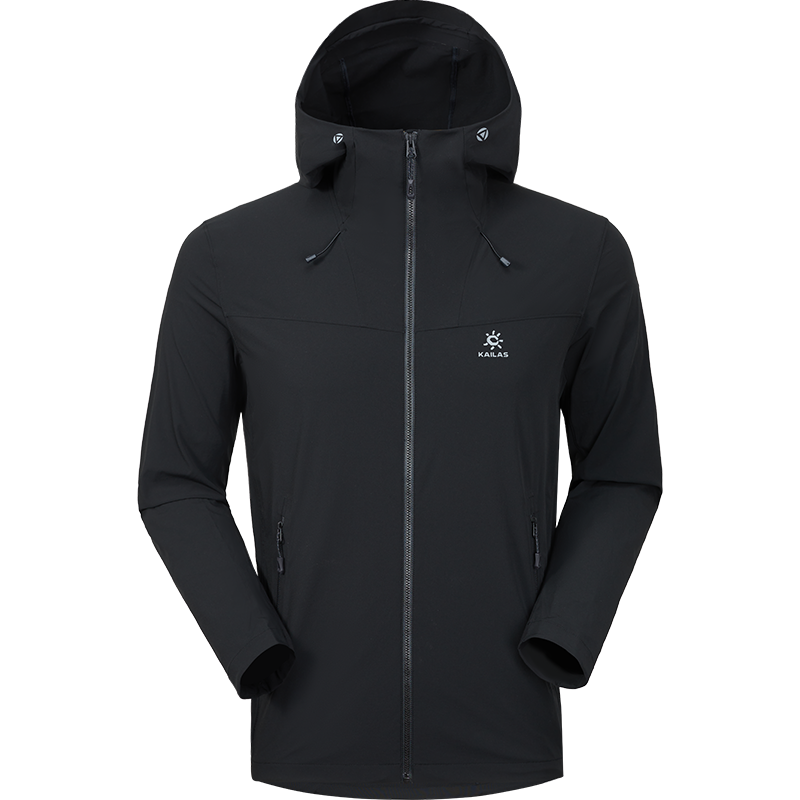 凯乐石M8 连帽软壳外套保暖防风防泼水透气秋冬徒步软壳外套男款 男款-浅云灰【M8防风｜防泼水】 L