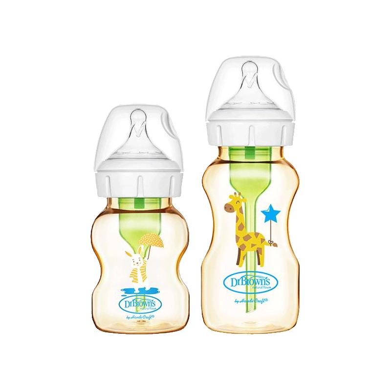布朗博士 奶瓶PPSU宽口150ml/270ml宝宝防摔新生儿防胀气奶瓶