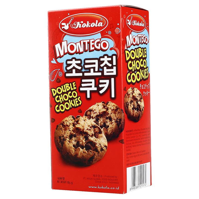 kokola 可可乐 进口巧克力豆味曲奇饼干 85g