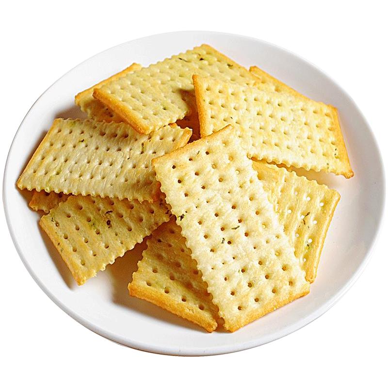 美丹 白苏打饼干 零食早餐 鲜葱味248g*2袋