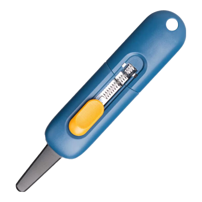 得力（deli） 迷你美工刀小号小型快递刀高颜值学生专用开箱拆快递小刀便携拆包裹裁纸刀壁纸刀 6个装 圆款银刃(每色各2个)