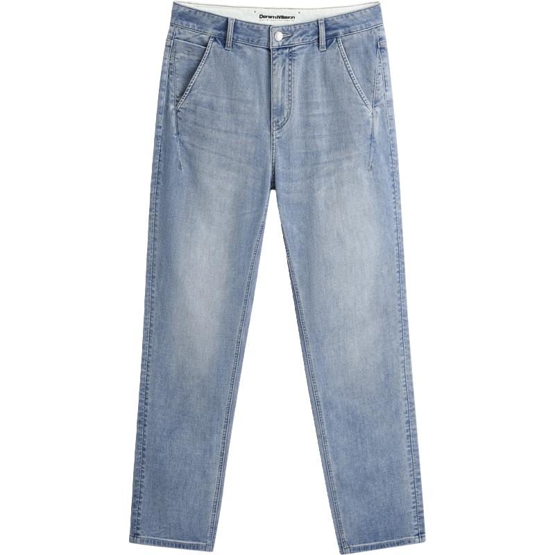 GXG男装 经典直筒牛仔裤男休闲长裤通勤24年夏G24X052021