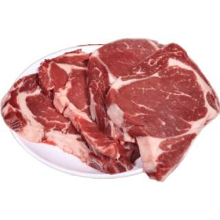 京东超市 海外直采原切草饲眼肉牛排 净重2斤（5-7片装）