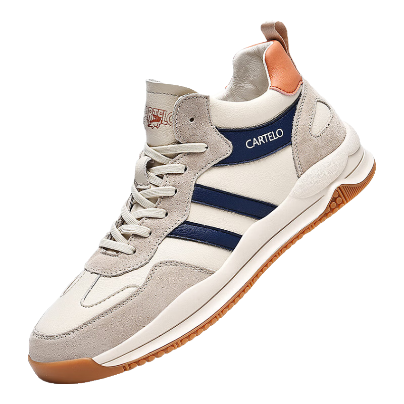 卡帝乐鳄鱼（CARTELO）加绒保暖运动跑步鞋子男耐磨柔韧旅游慢跑鞋 QH8008M 沙深蓝 41