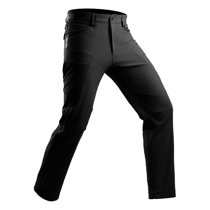 龙牙 DRAGON TOOTH 二代逆锋战术软壳裤抓绒裤男士摇粒绒抓绒裤户外防风保暖裤 极夜黑 165/70A(高163-168重110-120)