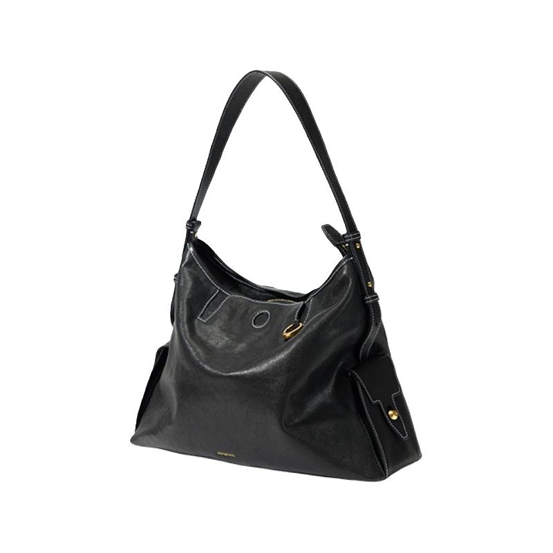 Songmont 崧 李娜同款Songmont山下有松循迹系列hobo包植鞣牛皮单肩斜挎软包