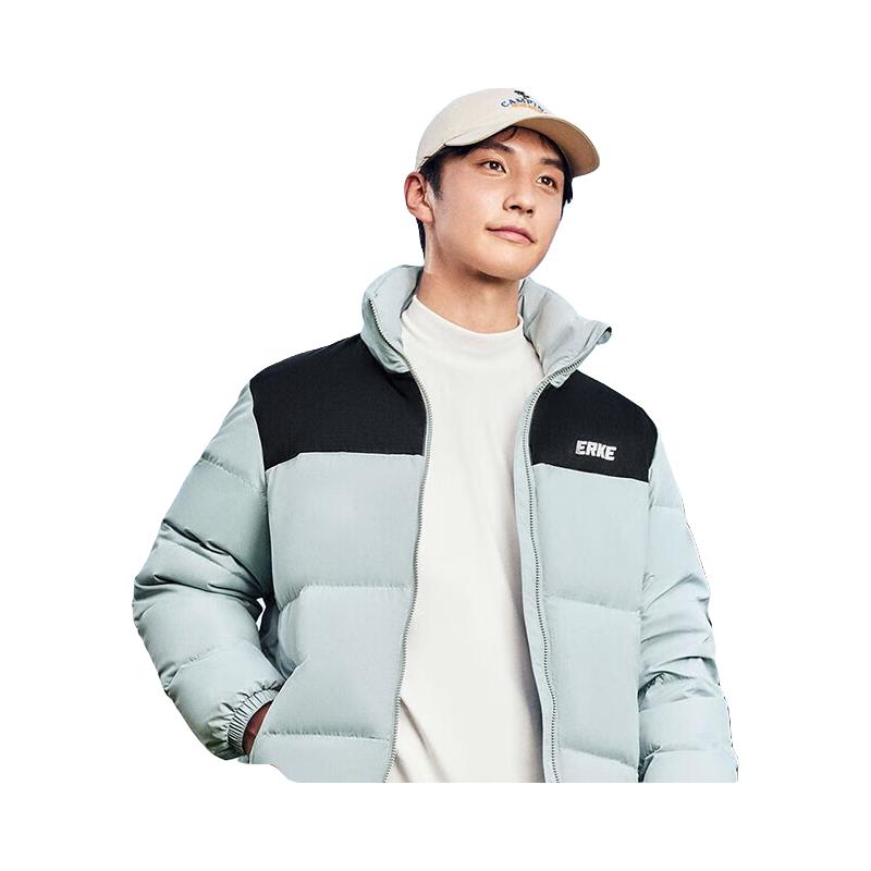 ERKE 鸿星尔克 驭光科技丨鸿星尔克羽绒服男2023冬季新款男女情侣面包服外套男款
