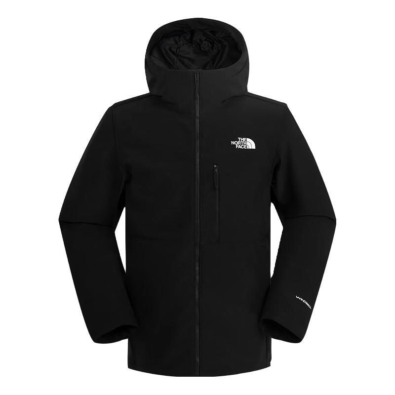 北面（The North Face）防风软壳外套保暖防泼水男款24秋季|83S5 4H0/宇宙黑 L/175