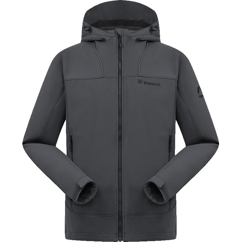 户外防风保暖防泼水男式软壳功能外套
