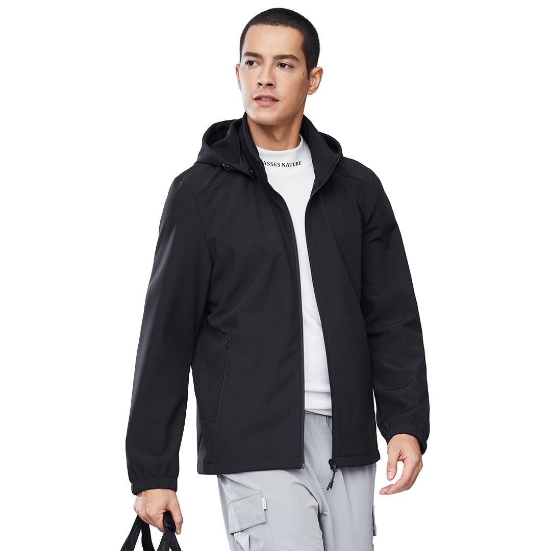 NINETYGO 90分 都市户外防泼水加绒保暖软壳衣