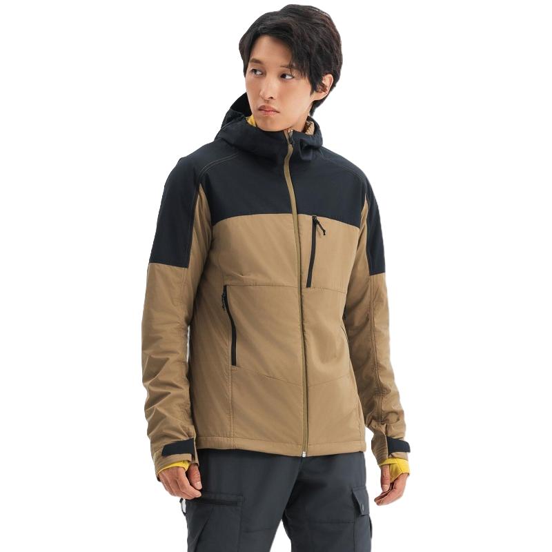 迪卡侬秋冬男士休闲运动连帽拉链徒步软壳防风保暖夹克ODF