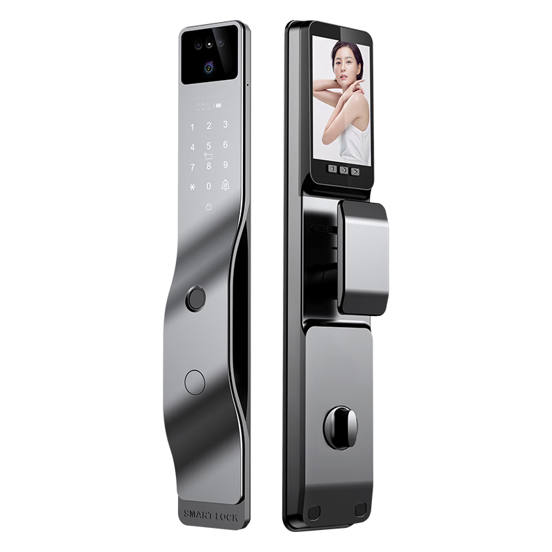 因硕智能门锁指纹锁 3D人脸识别智能锁密码锁电子锁可视猫眼V12Air