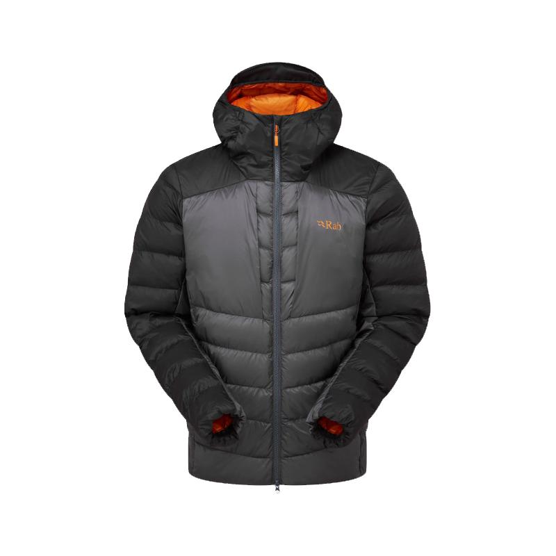 Rab睿坡男士Cirrus Ultra 连帽户外保暖轻便携棉服QIP-21 炭黑灰 S