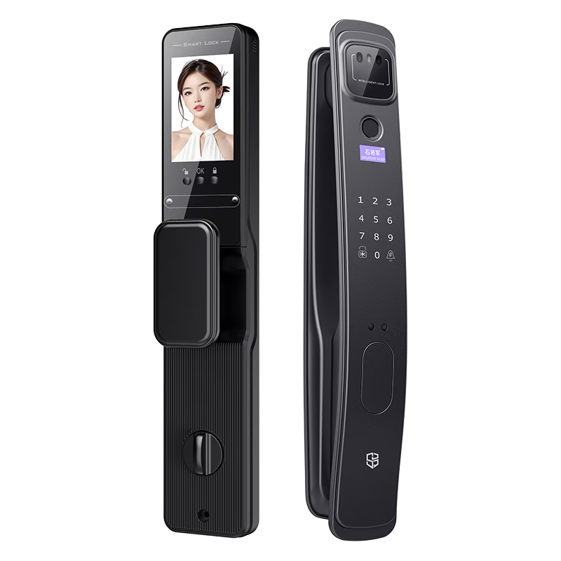 石将军全自动3D人脸识别智能门锁指纹锁密码锁可视猫眼智能防盗门密码锁 Face标准版+3D人脸识别+临时密码