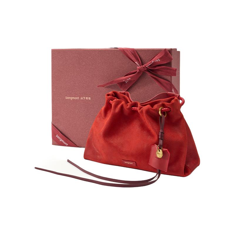  Songmont/崧 开运红色 女士包包  百纳手拿包+烦尽牌套装 椿花红 
