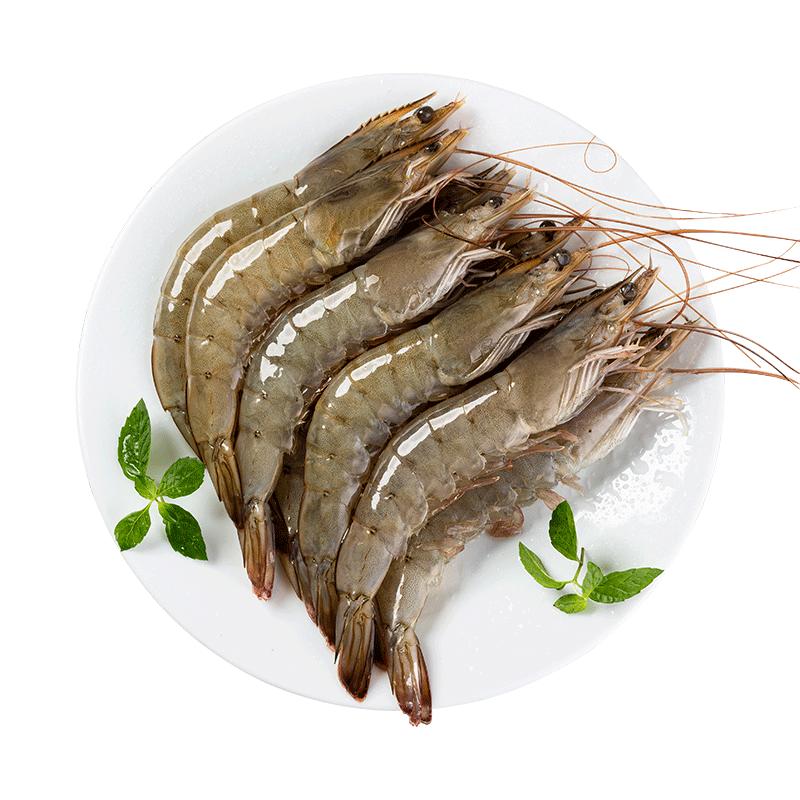 百年渔港 鲜冻白虾厄瓜多尔海域净重 1kg 30-40只 1号店