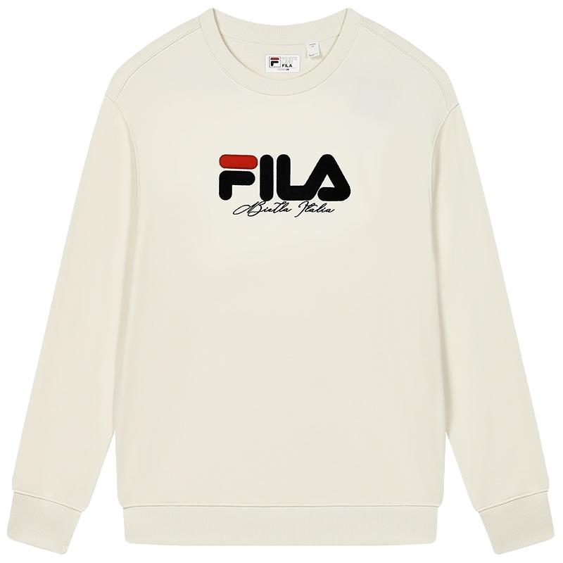 FILA 斐乐款卫衣男女2024秋季套头圆领休闲宽松运动上衣