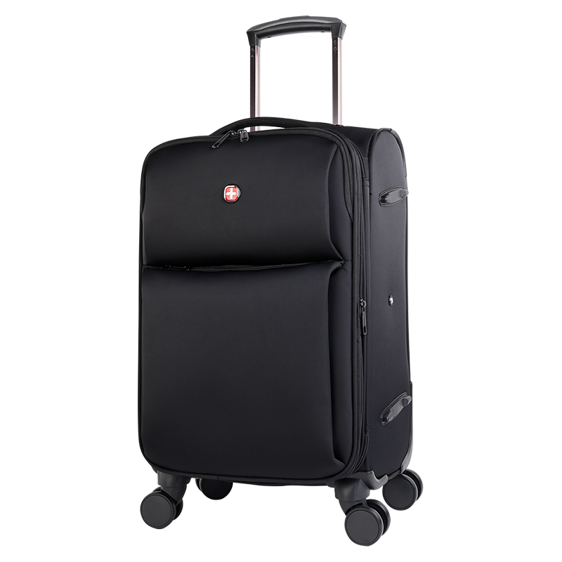 CROSSGEAR瑞士军刀行李箱帆布拉杆箱男商务牛津布20英寸旅行箱登机箱皮箱 24英寸带扩展【适合7-10天旅行】