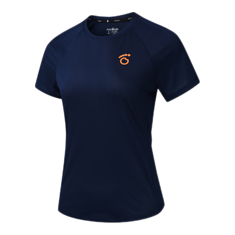 马孔多（macondo）短袖T恤7代 男女款吸湿透气 马拉松训练跑步运动短袖速干衣 女款（夜海蓝） S