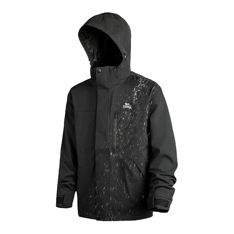 龙狮戴尔冲锋衣男士外套户外三合一2024防风防雨秋冬季登山服