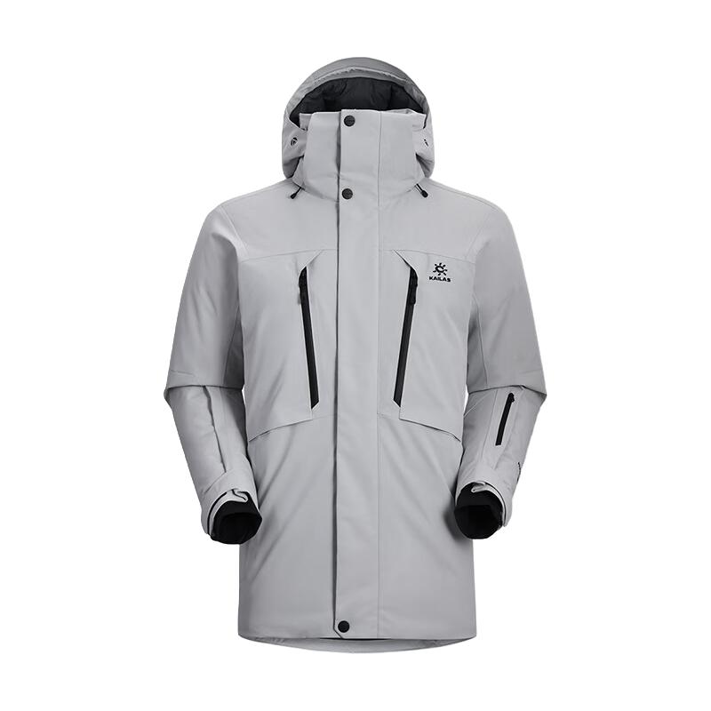 凯乐石蒙塔纳中长700蓬鹅绒保暖防风防水冬季户外运动登山羽绒服外套 浅云灰【石墨烯热反射科技】 M