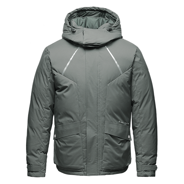 冬季运动羽绒服男时尚保暖防风连帽白鸭绒面包服男户外羽绒外套男