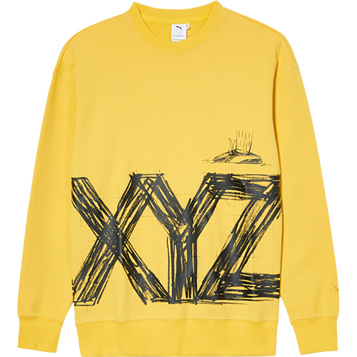 PUMA 彪马 圆领运动卫衣潮流涂鸦防风恒温男女款套头运动服