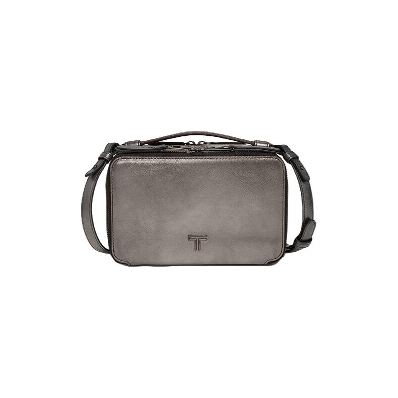 TUMI/途明【秋冬】Voyageur女士斜挎包潮流穿搭皮质斜挎包 金属色/0196673PML