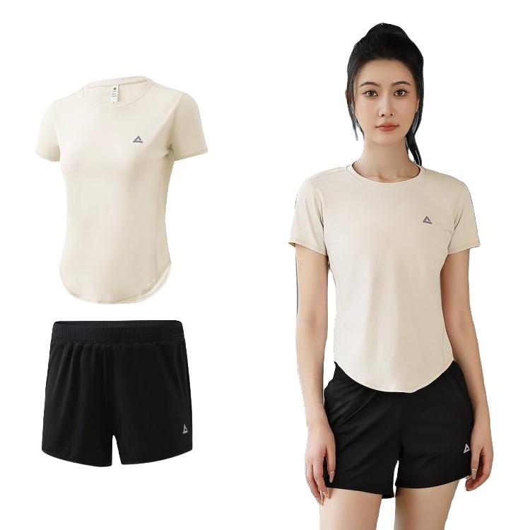 【运动两件套】运动套装女瑜伽服短袖短裤透气T恤休闲舒适衣