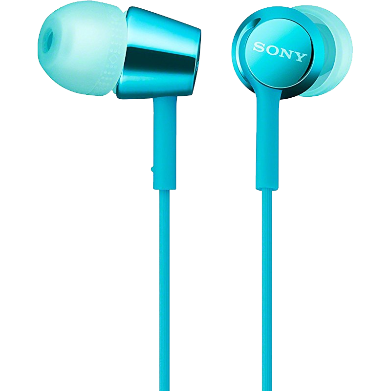 SONY 索尼 MDR-EX155AP 入耳式有线耳机 浅蓝色 L型