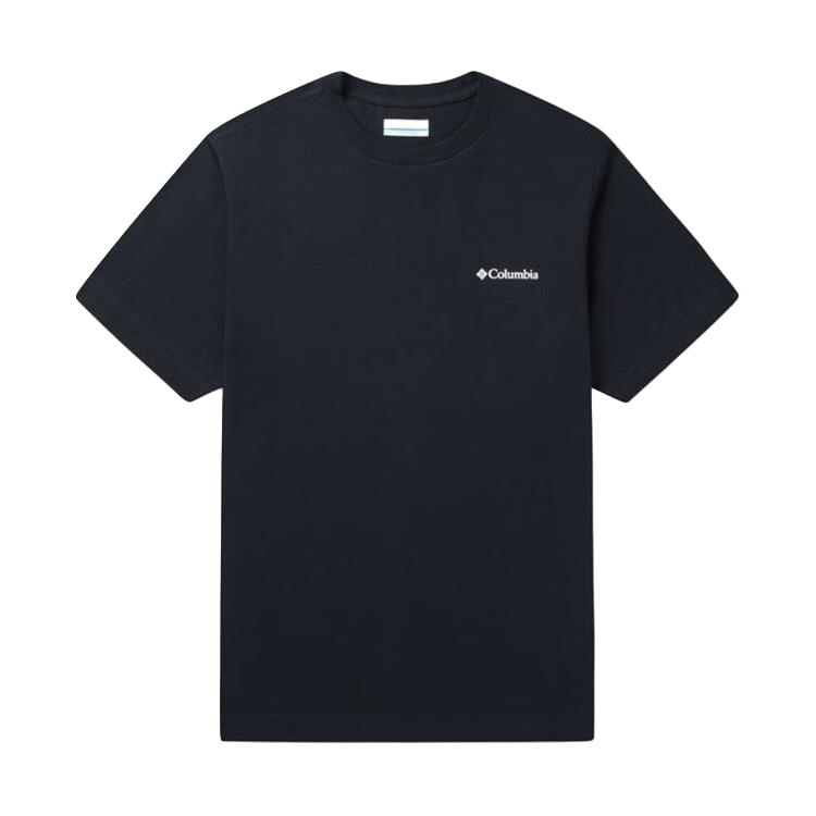 户外男子简约圆领休闲透气短袖运动T恤