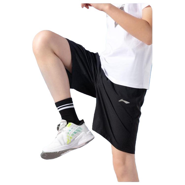 李宁 LI-NING儿童运动短裤子男中大童夏季休闲透气轻盈运动短裤