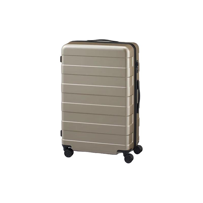 無印良品 MUJI 可自由调节拉杆高度 硬壳拉杆箱(75L) 行李箱 旅行箱 深灰色 75L