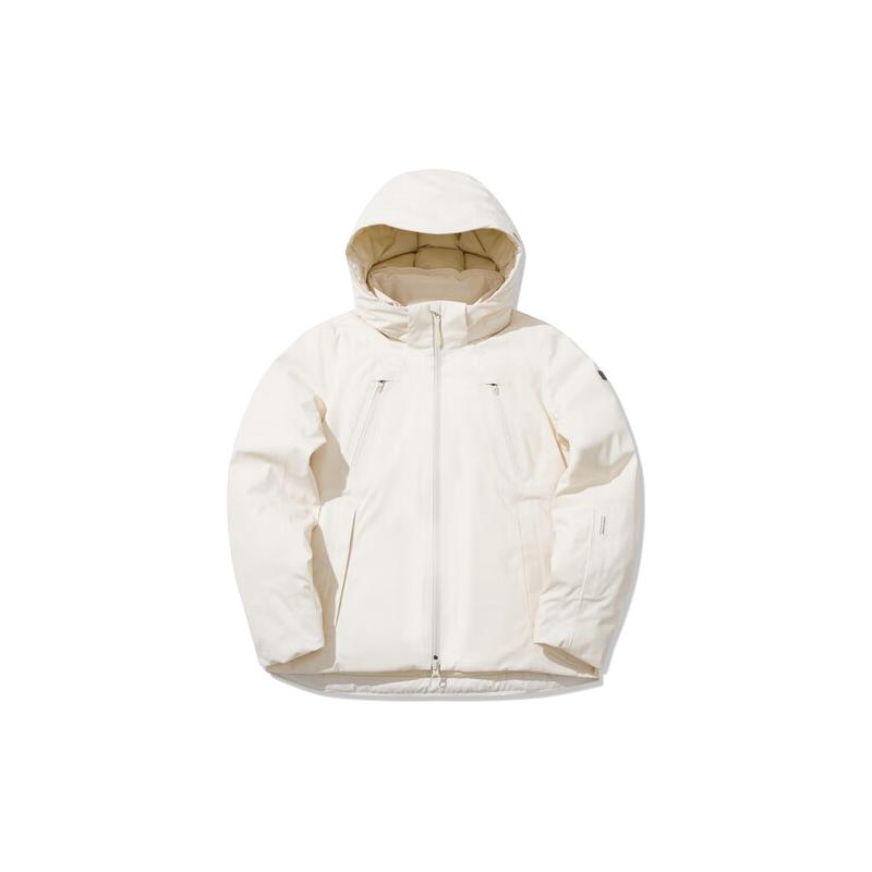 /可隆 KOLON SPORT羽绒服 女子户外戈尔防水防风夹克鹅绒服 杏色PE 160/S