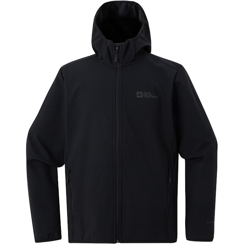 Jack Wolfskin狼爪软壳夹克男秋冬户外骑行登山耐磨上衣运动防风外套5032071 5032071-6000/黑色 3XL 185/112A