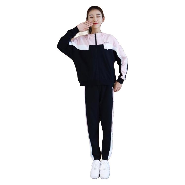 运动套装女高弹透气外套女跑步瑜伽服运动服套装女开衫卫衣裤